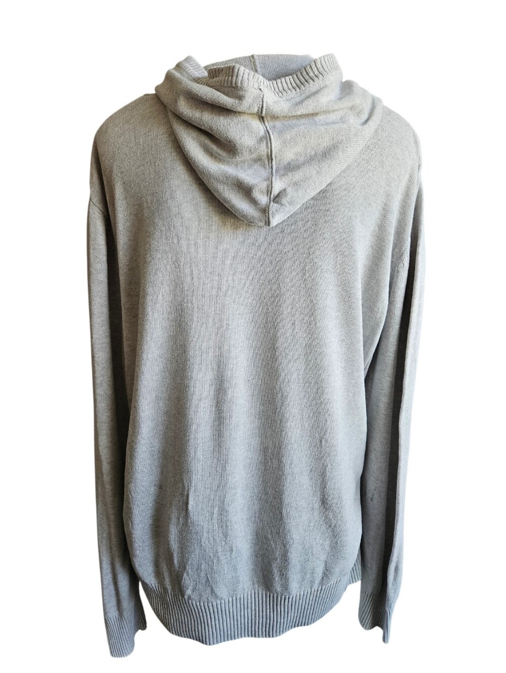 Pact Organic Cotton Classic Knit Gray Hoodie Sz Large Fall Lightweight Neutral - Picture 3 of 13